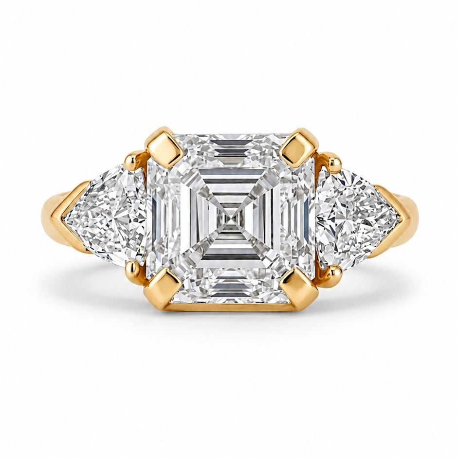 Asscher Cut - Trillion Side Stone