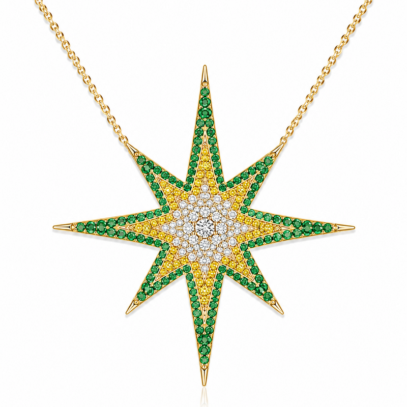 Flag Star Necklace