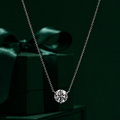 Round brilliant solitaire necklace